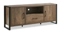 Alvin 64 Modern TV Stand with Storage and Cable Management for TVs up to 70- Hazelnut