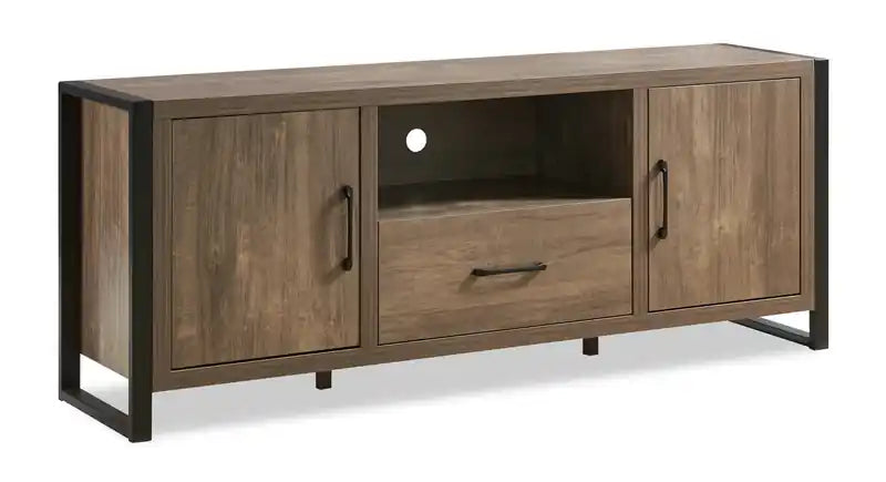 Alvin 64 Modern TV Stand with Storage and Cable Management for TVs up to 70- Hazelnut