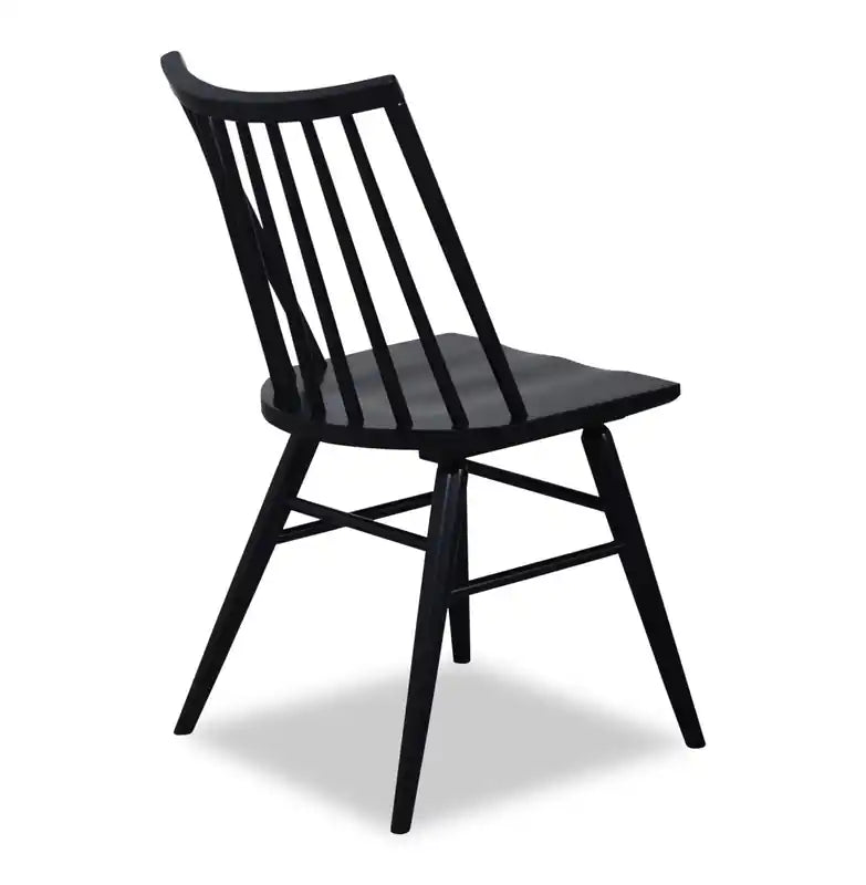 Chaise de salle à manger avec dossier à barreaux incurvés