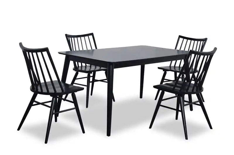 Chaise de salle à manger avec dossier à barreaux incurvés