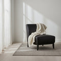 Murdock Accent Chair Black Leather