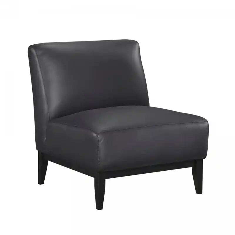 Fauteuil d'appoint en cuir noir