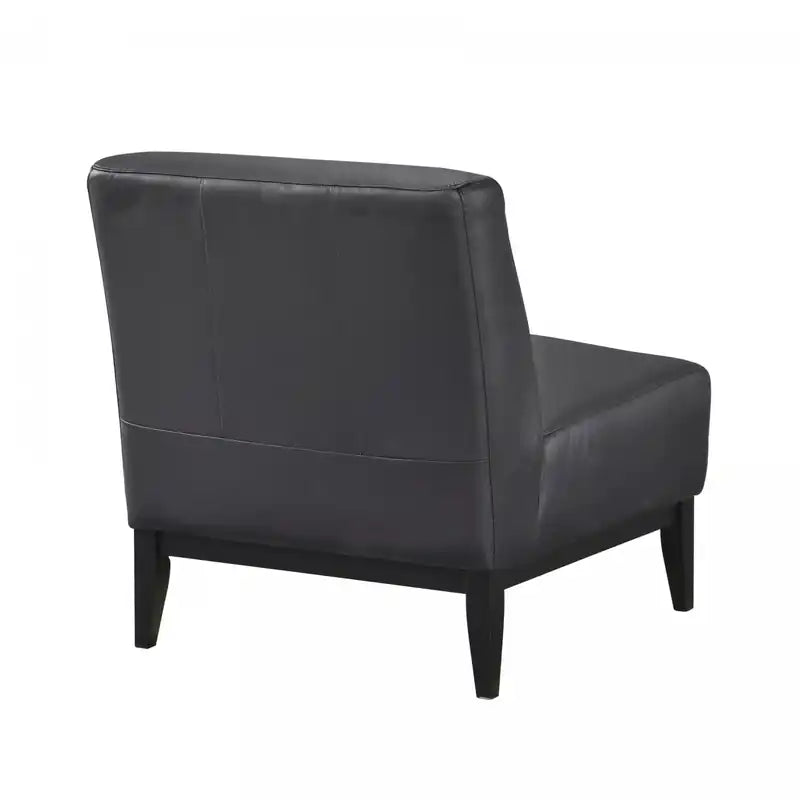 Fauteuil d'appoint en cuir noir