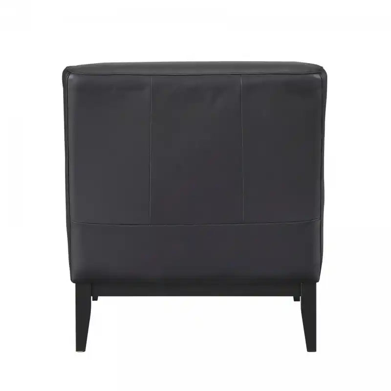 Fauteuil d'appoint en cuir noir
