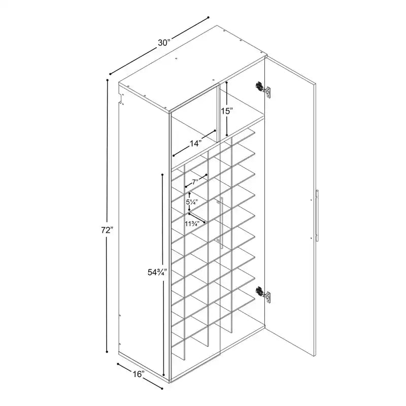 Meuble de rangement 40 casiers pour chaussures