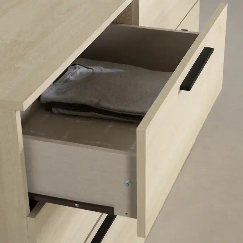 Commode 6 tiroirs - Chêne blanchi