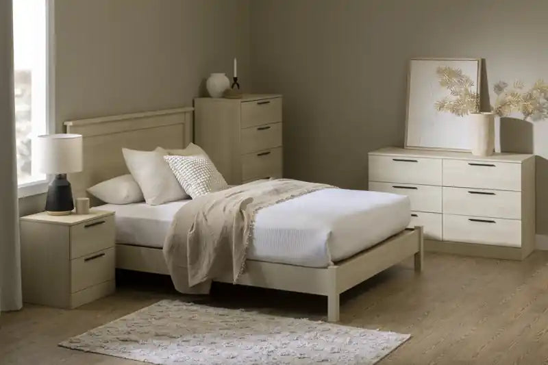 Commode 6 tiroirs - Chêne blanchi
