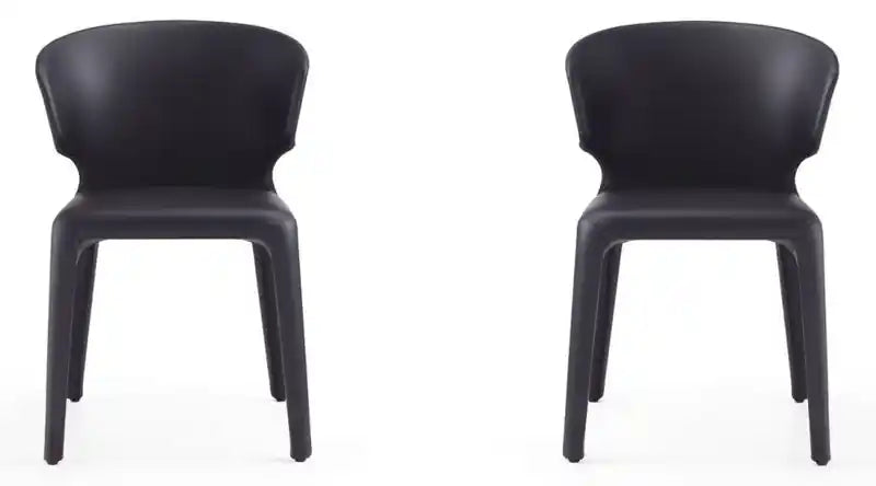 Manhattan Comfort Set of 2 Conrad Faux Leather Dining Chairs