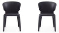 Manhattan Comfort Set of 2 Conrad Faux Leather Dining Chairs