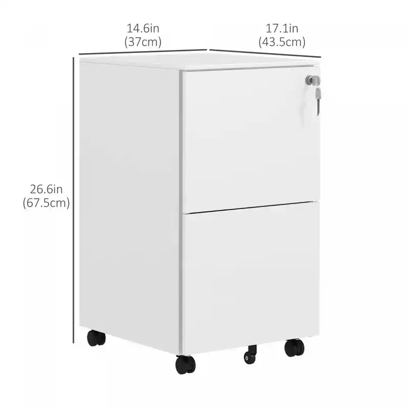 Classeur vertical 2 tiroirs pour documents format Lettre A4 Legal