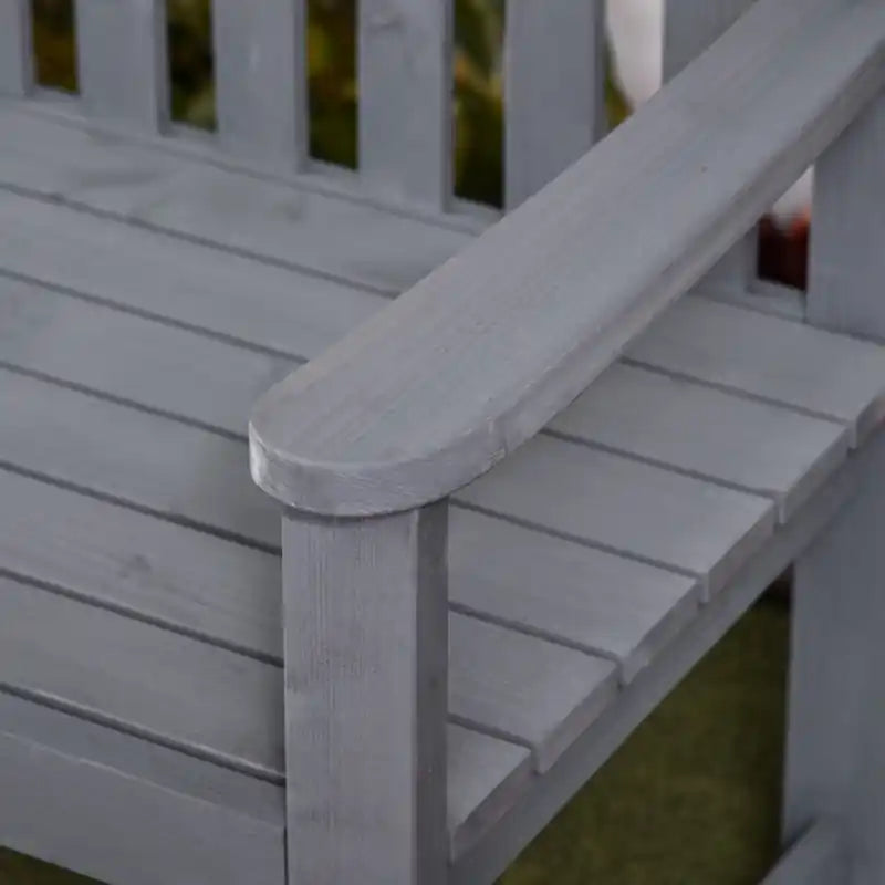 Banc de jardin 2 places avec lattes pour parc, cour ou extérieur