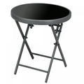 Outsunny 18 Outdoor Folding Table With Tempered Glass Top