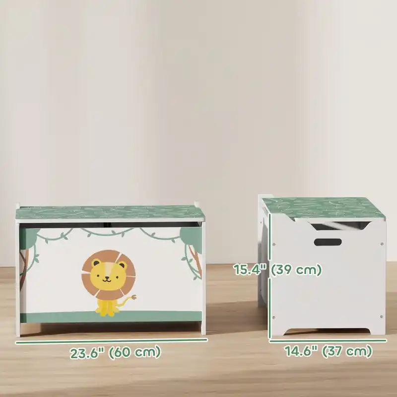 Coffre à jouets, malle de rangement pour enfants avec couvercle, charnières de sécurité et poignées rainurées, organiseur de rangement pour jouets pour garçons et filles