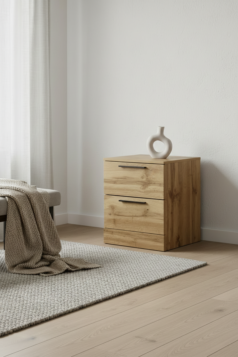 Nordic Oak Bedside Table