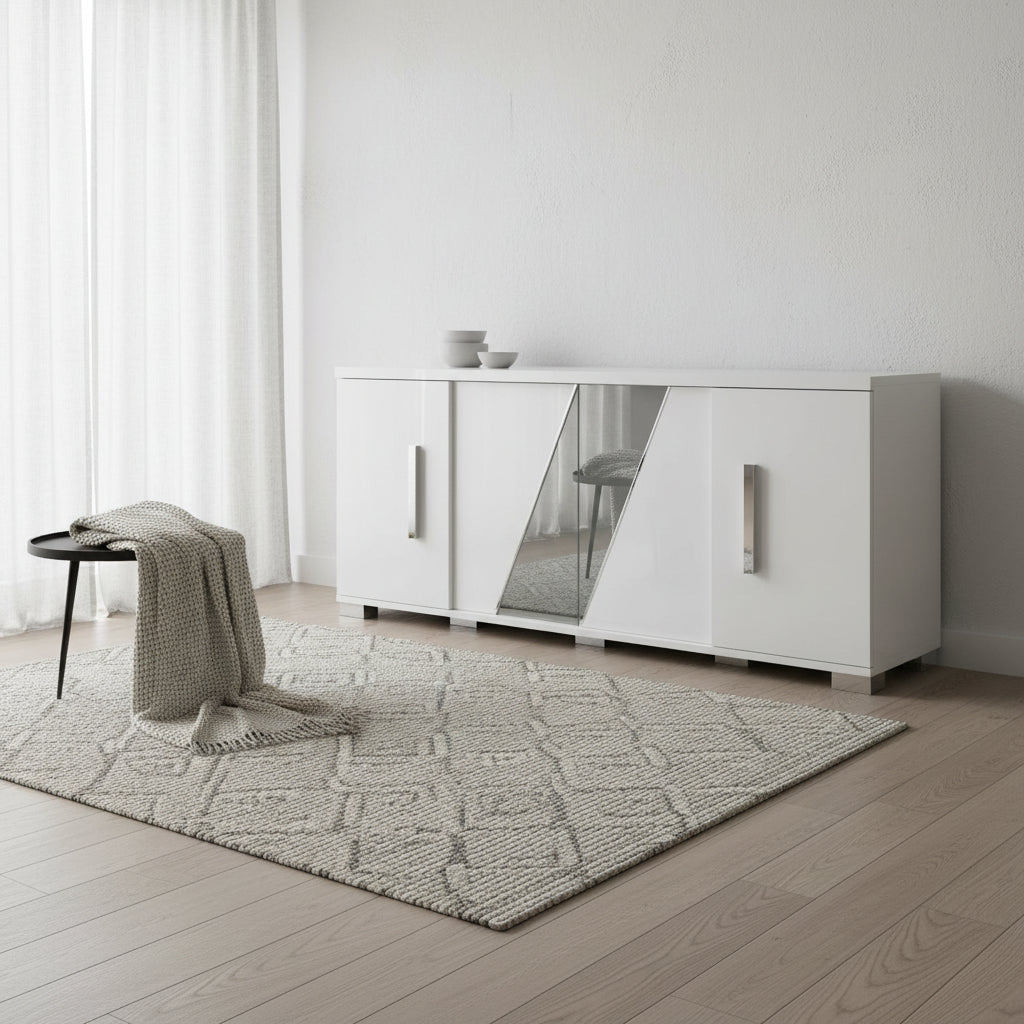 Raia Dining Server with Storage - Made in Italy, Modern, 79.5W