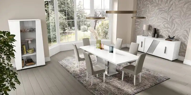 Bahut de salle à manger avec rangement – Fabriqué en Italie, moderne, 79,5 po l.
