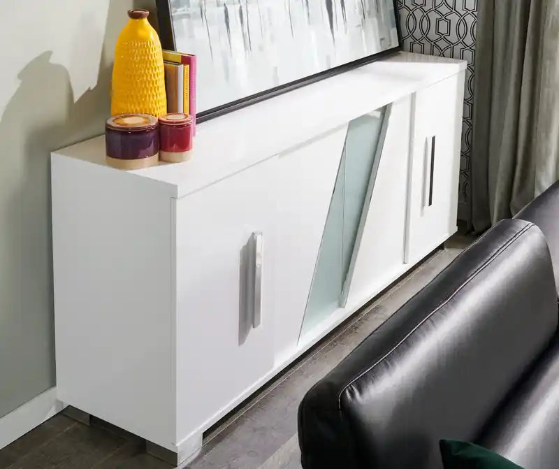 Bahut de salle à manger avec rangement – Fabriqué en Italie, moderne, 79,5 po l.