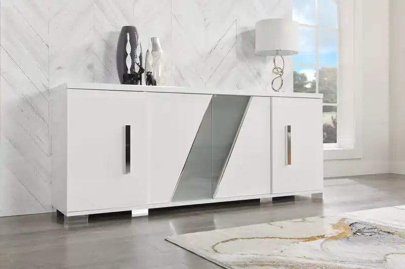 Bahut de salle à manger avec rangement – Fabriqué en Italie, moderne, 79,5 po l.