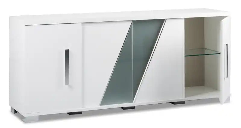 Bahut de salle à manger avec rangement – Fabriqué en Italie, moderne, 79,5 po l.