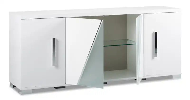 Bahut de salle à manger avec rangement – Fabriqué en Italie, moderne, 79,5 po l.