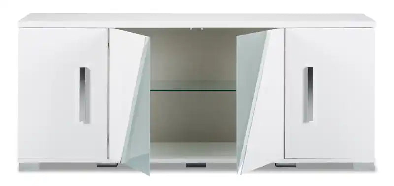 Bahut de salle à manger avec rangement – Fabriqué en Italie, moderne, 79,5 po l.