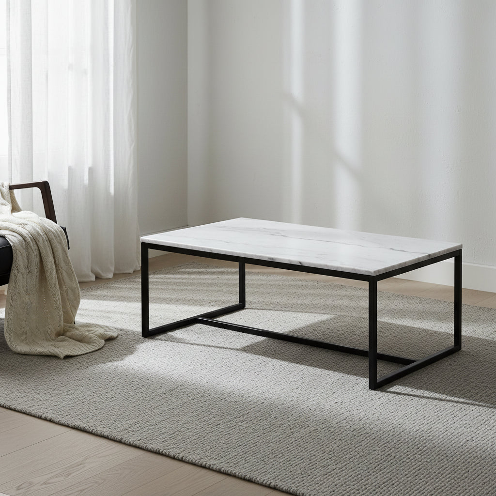 Webber 46 Modern Marble Coffee Table